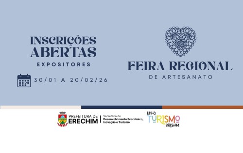 Inscrições abertas para expositores da 1ª Feira Regional de Artesanato do Norte do RS