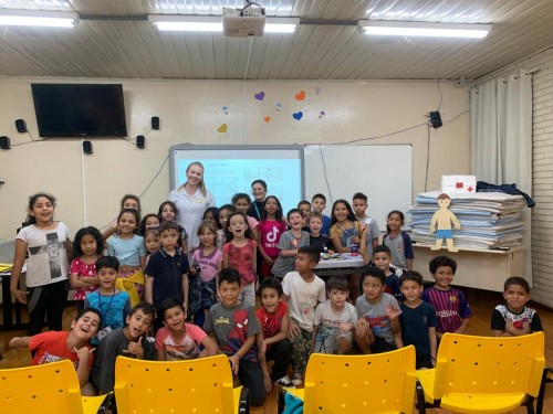 Secretaria de Sa?de promove atividades educativas em escolas atrav?s da campanha 