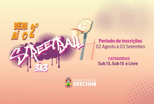 Inscri?es abertas para o 2? Streetball 3x3