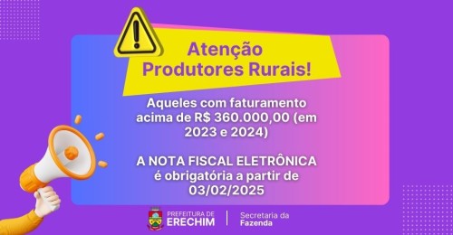 Obrigatoriedade da utiliza??o da Nota Fiscal Eletr?nica para produtores rurais