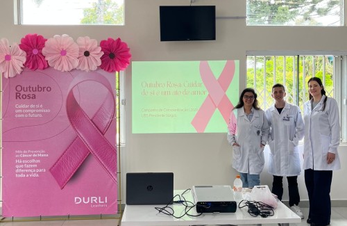 UBS Presidente Vargas promove ação de conscientização sobre o Outubro Rosa em empresa de Erechim