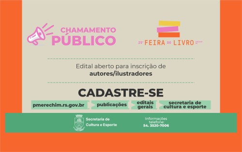 Edital aberto para credenciamento de autores e ilustradores para a Feira do Livro 2024