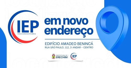 IEP passará a atender em novo endereço a partir de 25 de junho