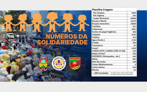Presta??o de contas do Dia da Solidariedade 