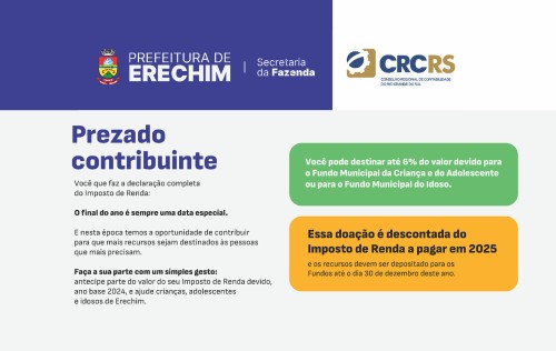 Contribuintes podem destinar parte do Imposto de Renda para a?es voltadas ?s crian?as, adolescentes e idosos