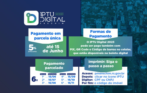 IPTU Digital pode ser pago tamb?m com PIX, QR Code e c?digo de barras no celular