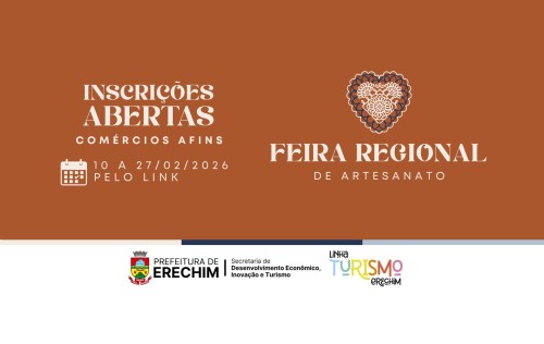 Inscrições abertas para comércios ligados ao setor na 1ª Feira Regional de Artesanato do Norte do RS
