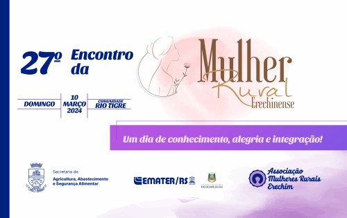 Encontro da Mulher Rural acontece no pr?ximo domingo 