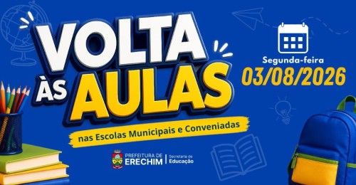 Segunda-feira marca o retorno às aulas para mais de 8,4 mil estudantes do Sistema Municipal de Ensino  